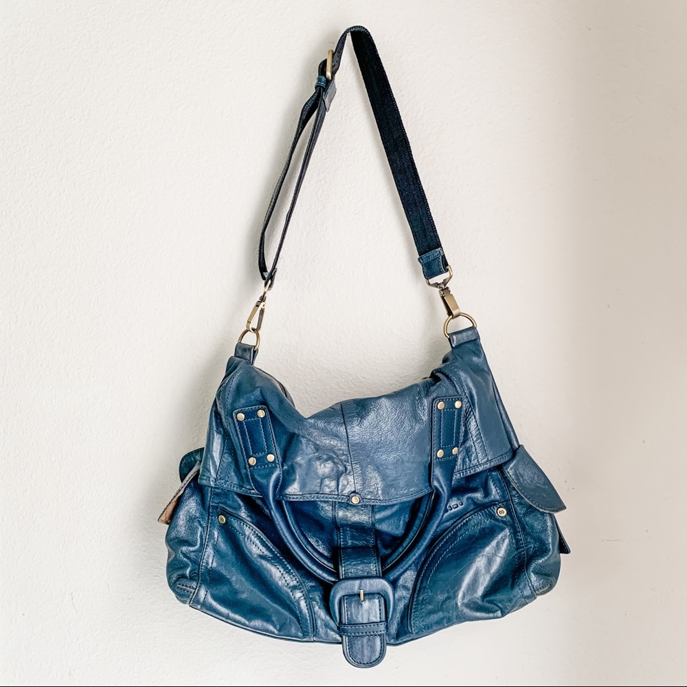 Large leather crossbody bag